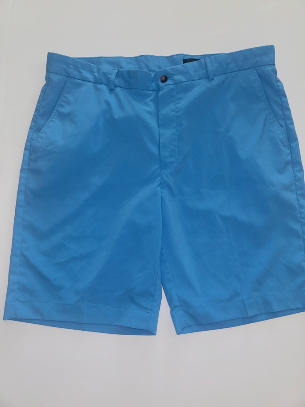 Greg Norman Collection Bright Blue Flat-Front Performance Shorts size 38